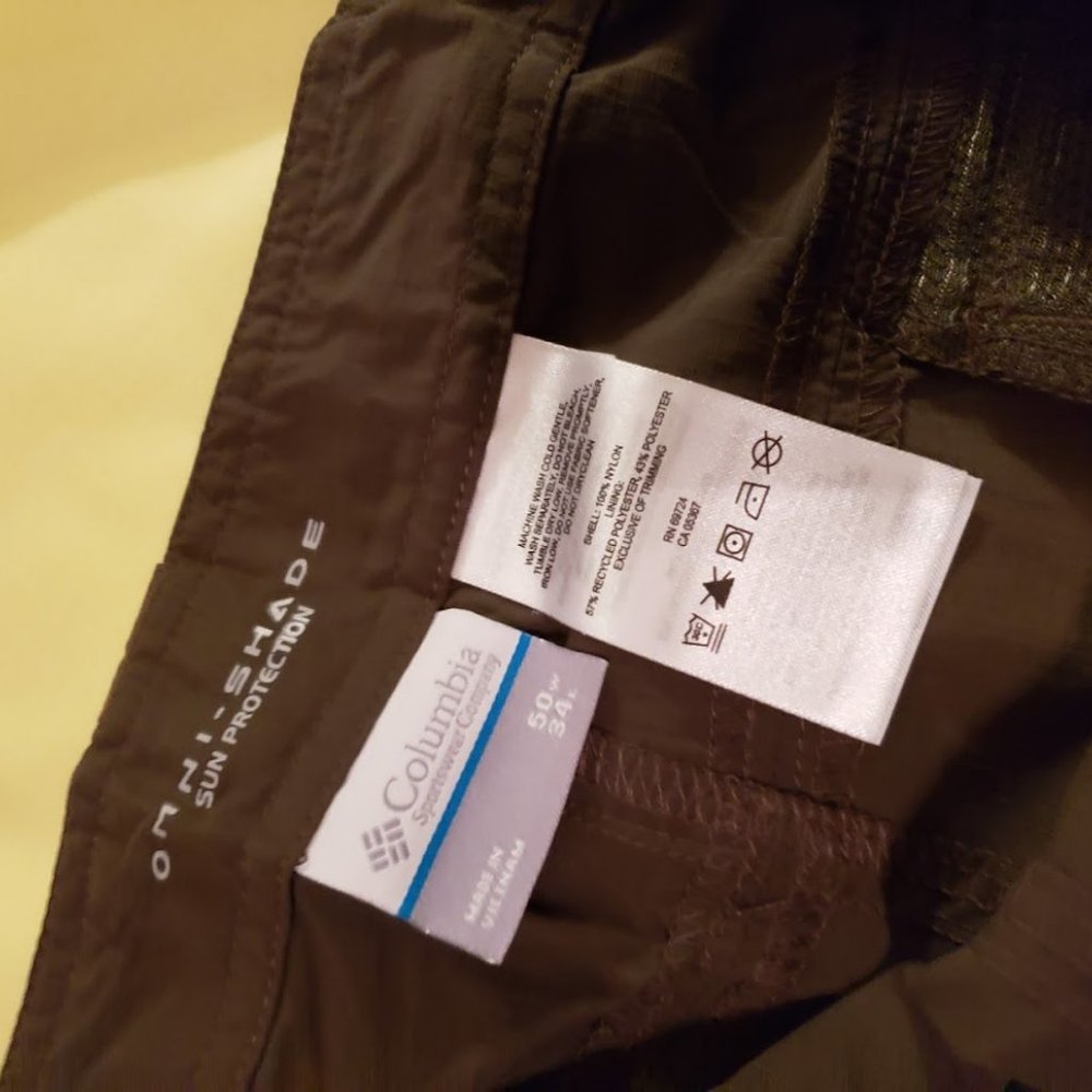 Columbia Silver Ridge Convertible Pants Zip Off In Gravel Size 50 X 34 - Picture 4 of 11